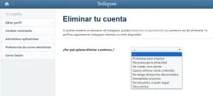 eliminar cuenta de instagram completamente