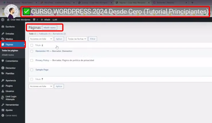 montar una web en wordpress