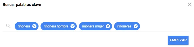 buscar palabras clave planificador